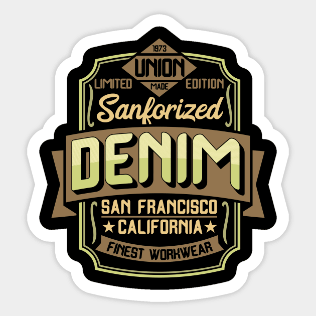 Denim San Francisco California Sticker by BrillianD